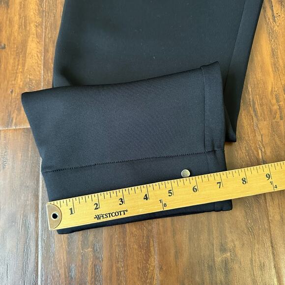 A DAY Trouser Pants Black MR Straight Leg Capri Stretch Minimalist - Picture 12 of 12